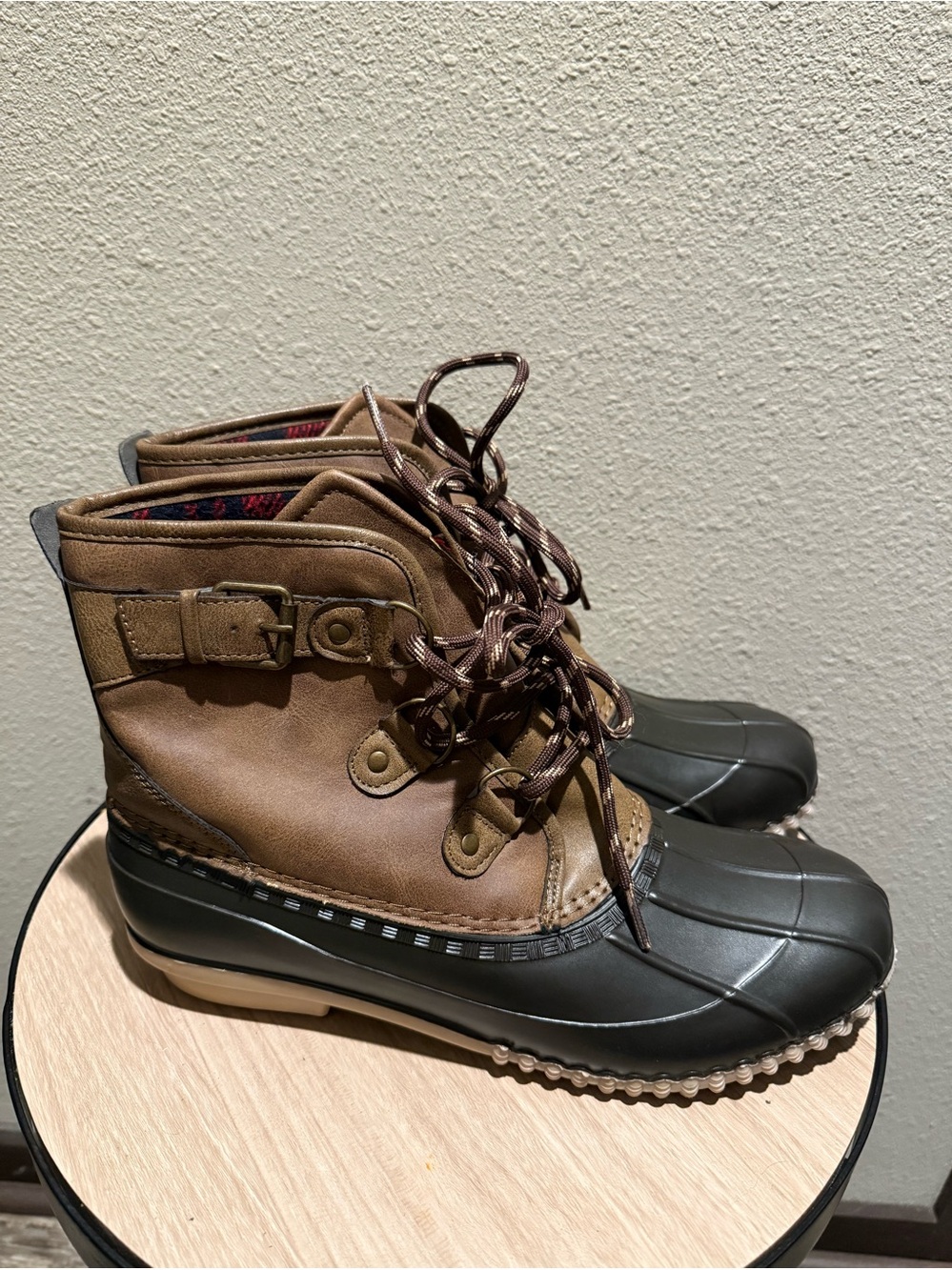 Maurice’s Women’s Western Duck Boot Size 11 Rubber Suede Waterproof Ankle Snow
